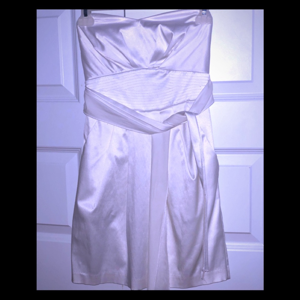 Satin strapless dress